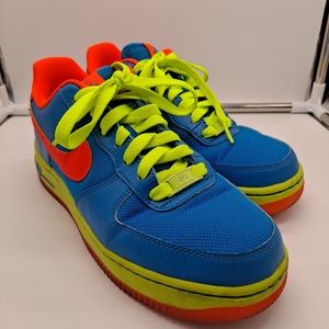 Nike air force blue yellow orange 5Y, women's 6.5
